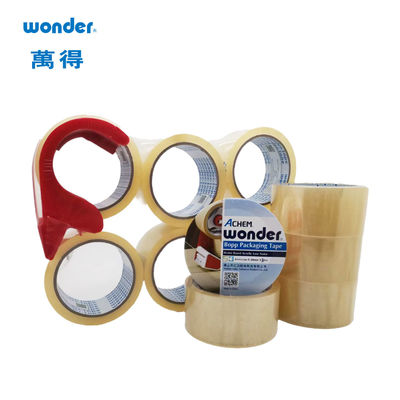 آسان دستکاری BOPP بسته بندی نوار 48mm عرض قهوه ای شفاف