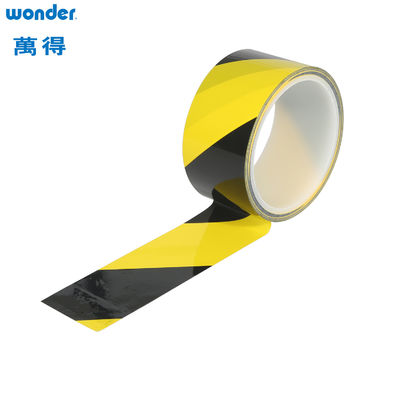 Wonder OPP هشدار نوار چسب PVC رنگ زرد سیاه استفاده داخلی