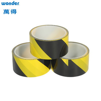 Wonder OPP هشدار نوار چسب PVC رنگ زرد سیاه استفاده داخلی